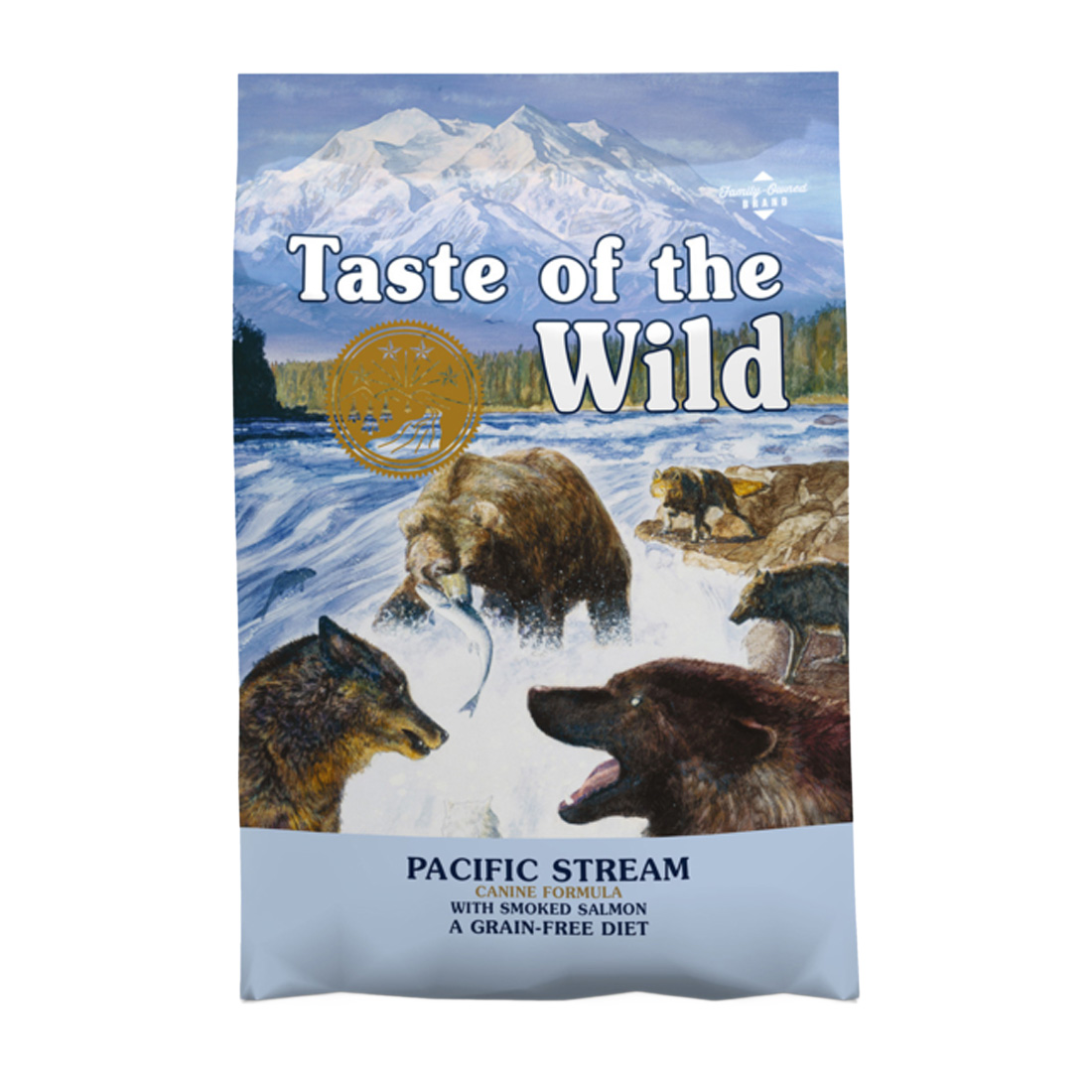 image of Taste of the Wild Dry Dog Food- Pacific Stream, Grain-Free, Smoke-Flavored Salmon, 5 lb