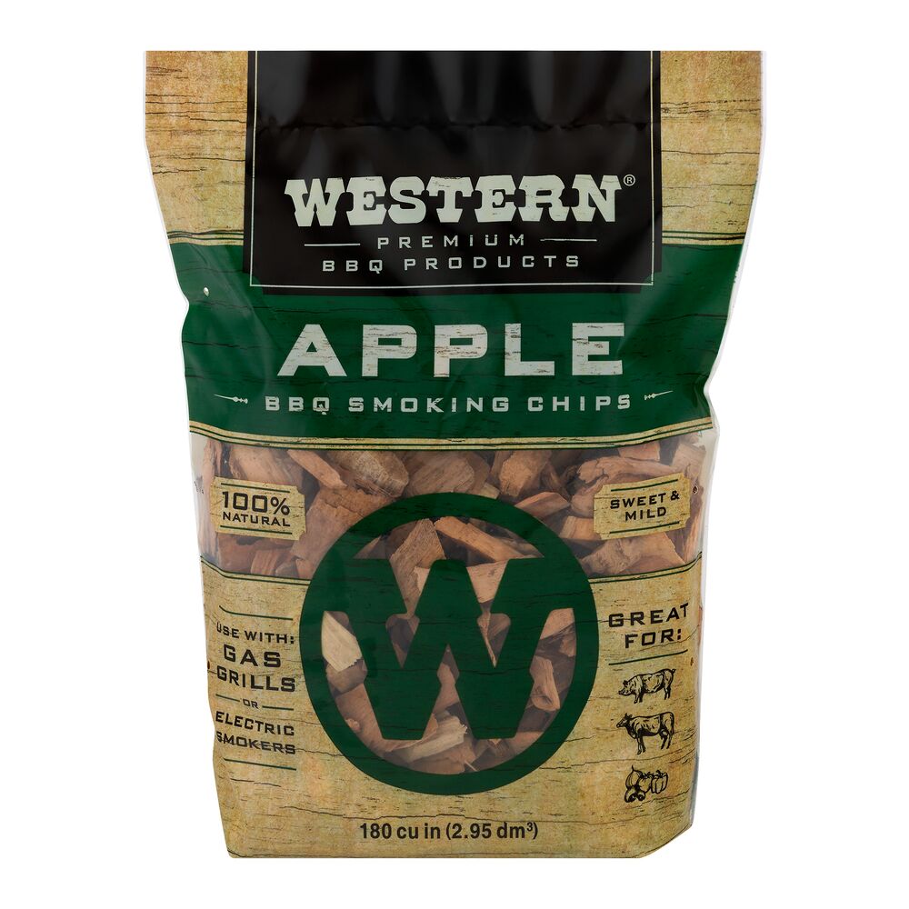 image of Premium BBQ Products Apple BBQ Smoking Chips, 180 cu in