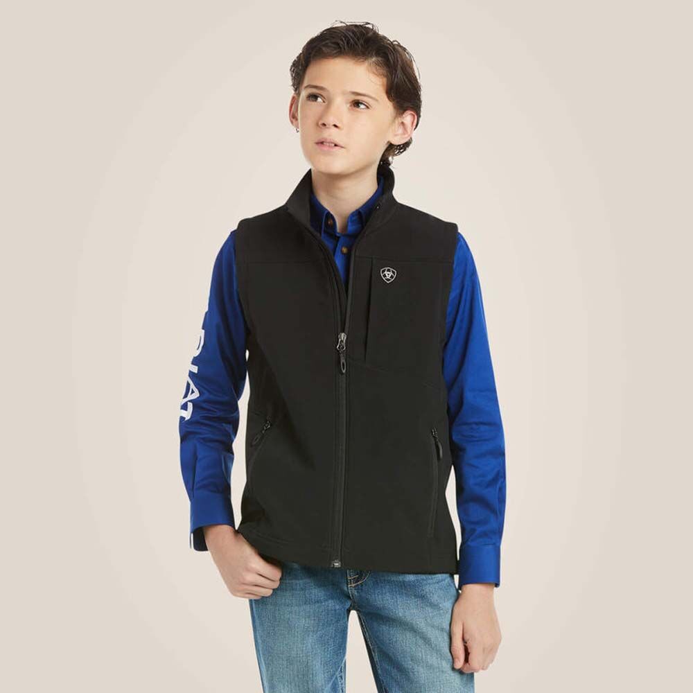 image of Boys' Vernon 2.0 Softshel Vest, Black