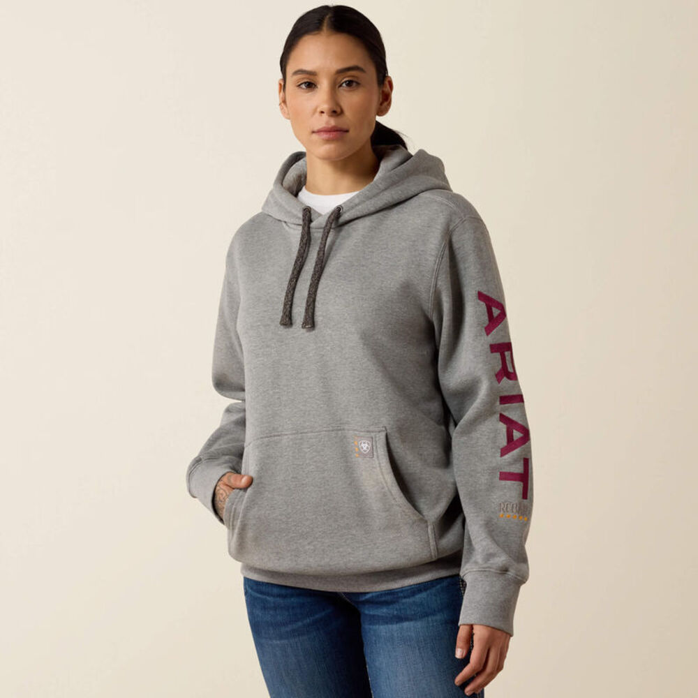 image of Women's Rebar Graphic Hoodie, heather Gray