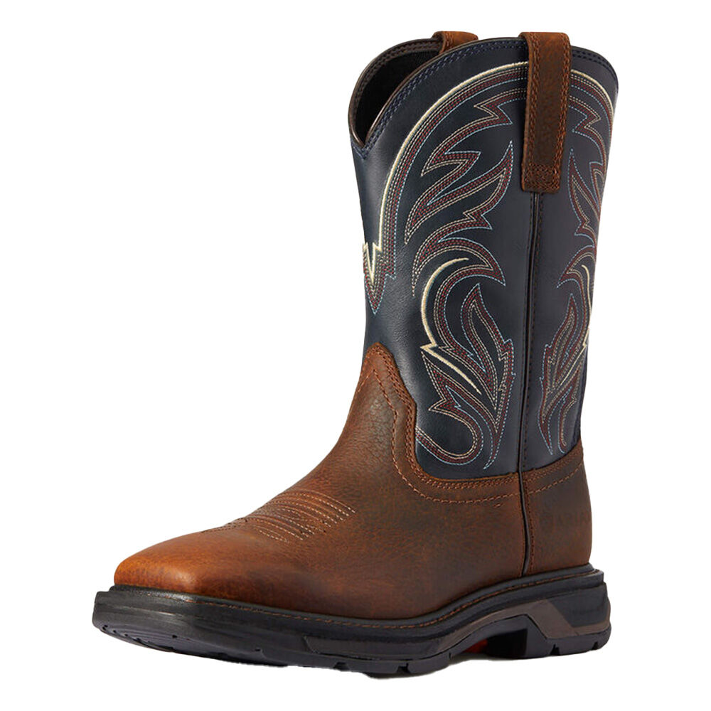 image of Men's WorkHog XT Cottonwood Work Boot- Brown Oiled Rowdy