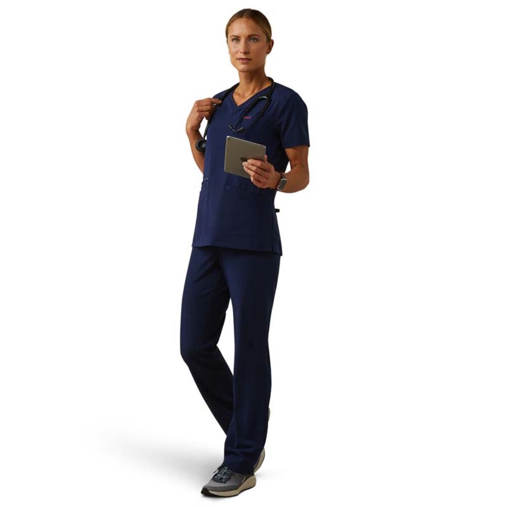 image of Women's Clara 6 Pocket Scrub Top, Navy