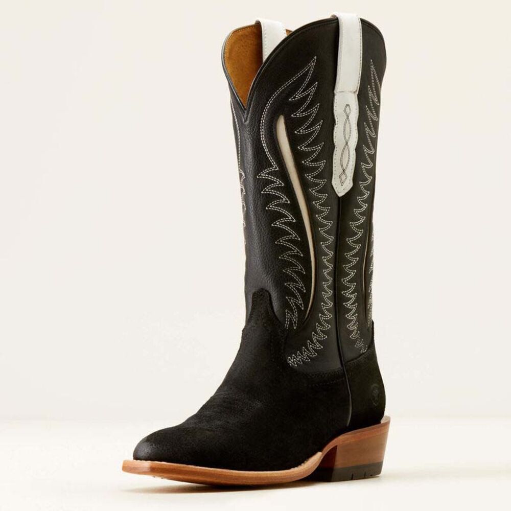 image of Women's Futurity Limited Western Boot, Black Roughout/Ink Well