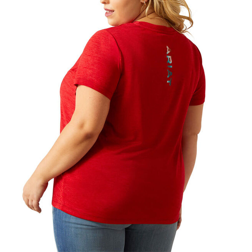 image of Women's Laguna Logo T-Shirt- Equestrian Red