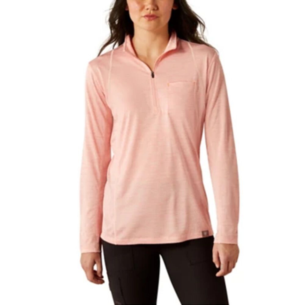 image of Women's Rebar Evolution 1/2 Zip Top- Powder Quartz