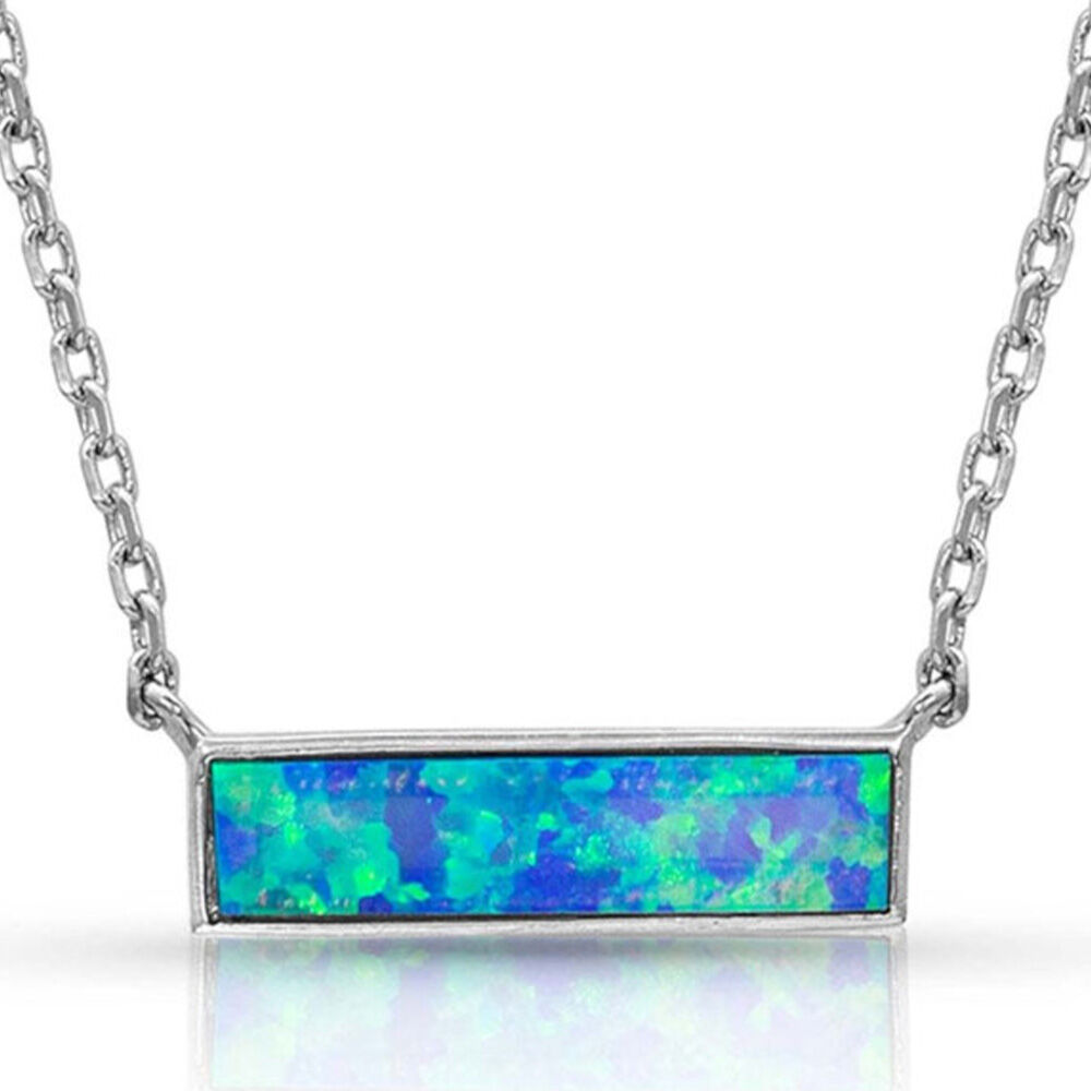 image of Women's Necklace- Opal Bar