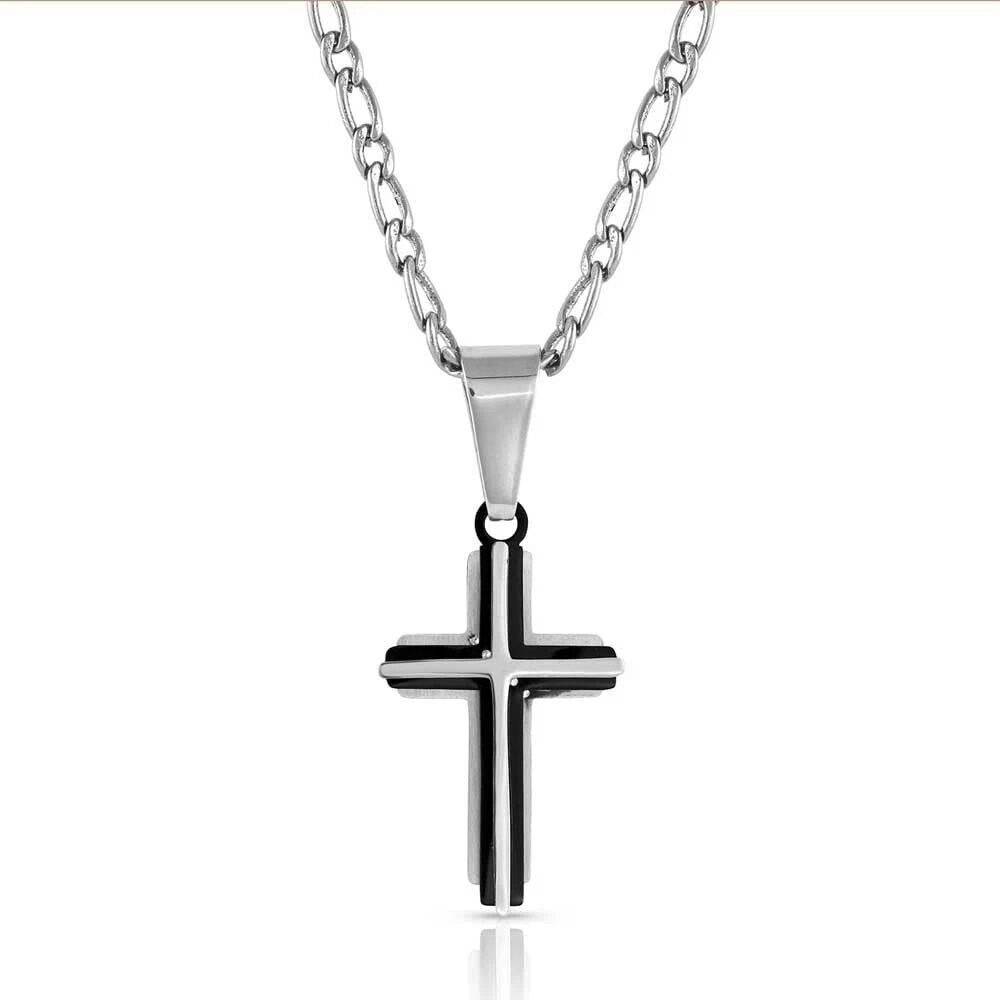 image of Men's Strength of Faith Cross Necklace