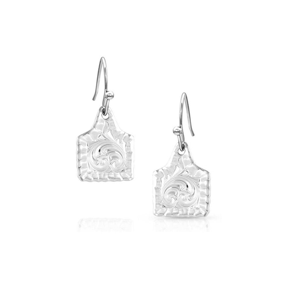 image of Women's Chiseled Tag Earrings