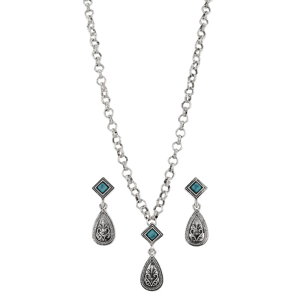 image of Women's Turquiose Teardrop Set