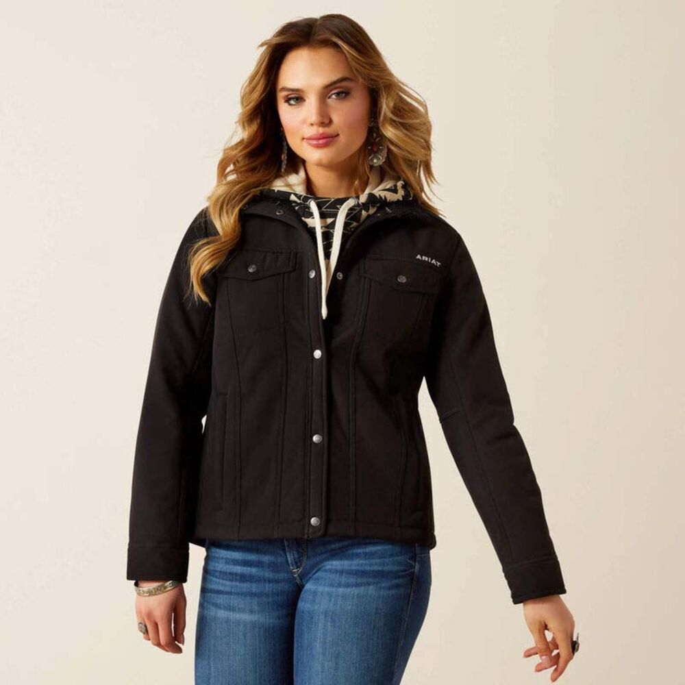 image of Women's Berber Back Softshell Jacket, Black