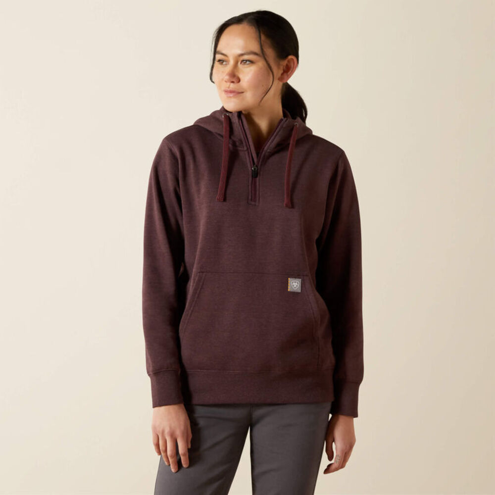 image of Women's Rebar Skill Set 1/2 Zip Hoodie, Fudge Heather