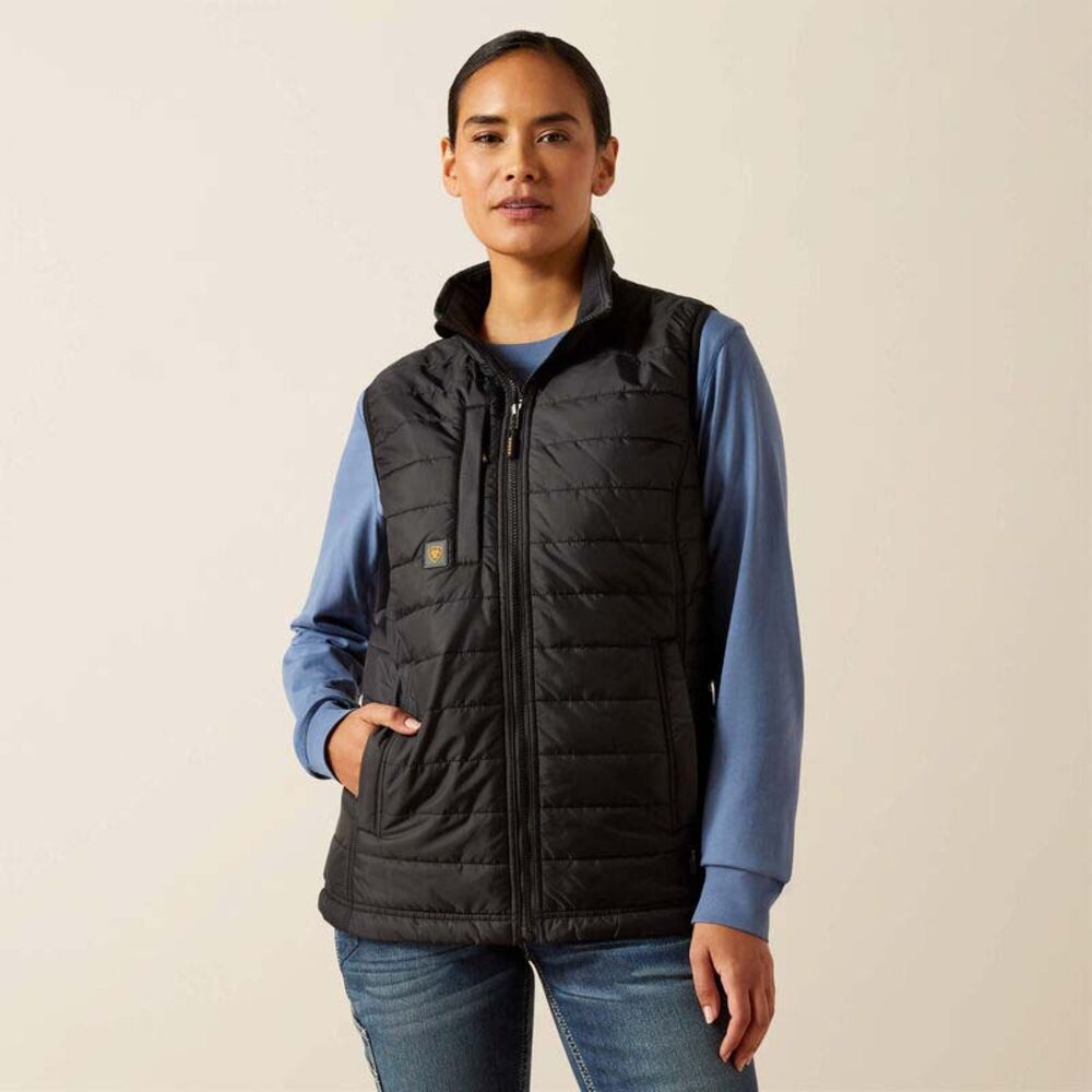 image of Women's Rebar Cordura Ripstop Lightweight Insulated Vest, Black