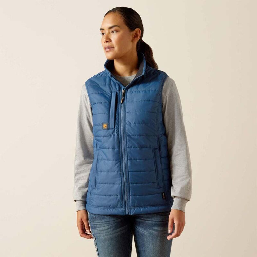 image of Women's Rebar Cordura Ripstop Lightweight Insulated Vest, Ensign Blue