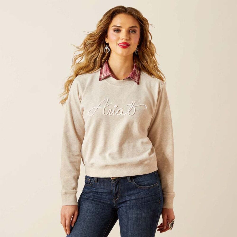 image of Women's Essential Crew Sweatshirt, Oatmeal