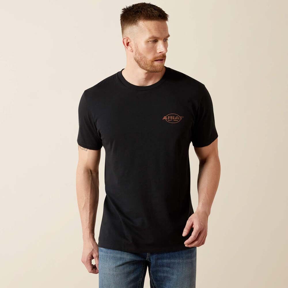 image of Men's Graphic Short Sleeve Shirt, Black