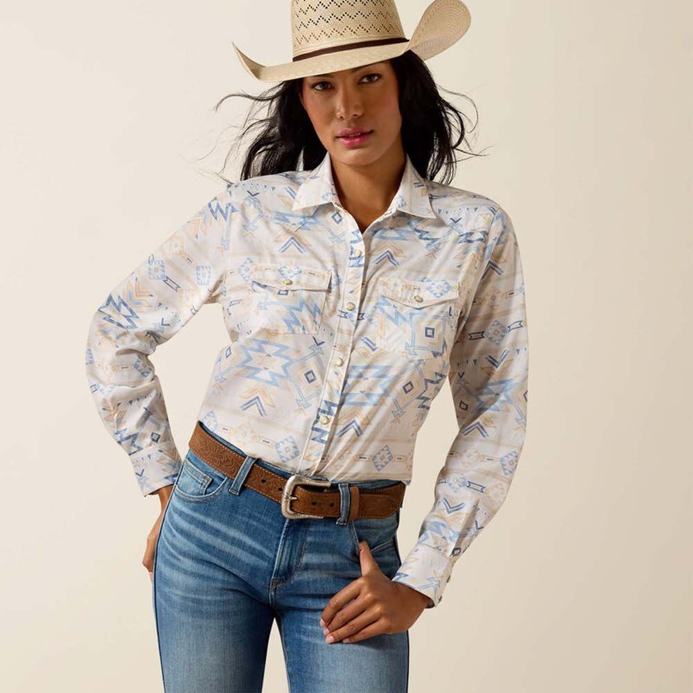 image of Women's Western VentTEK Snap Button Long Sleeve Shirt, Turtledove
