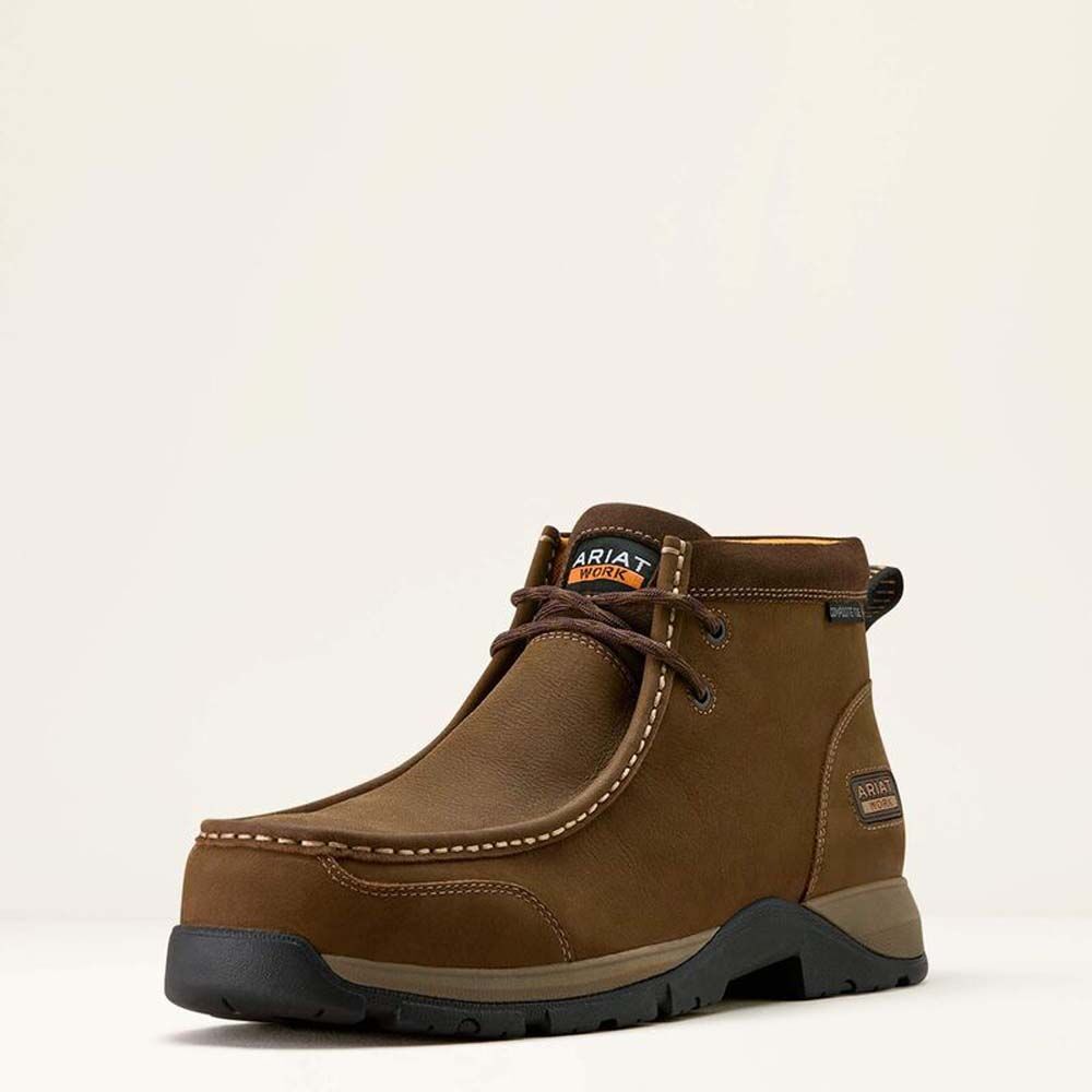 image of Men's Edge Moc Composite Toe Work Boot, Dark Brown