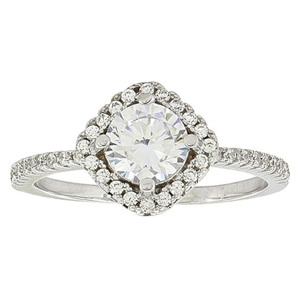 image of Women's Perfectly Squared Haloed Ring