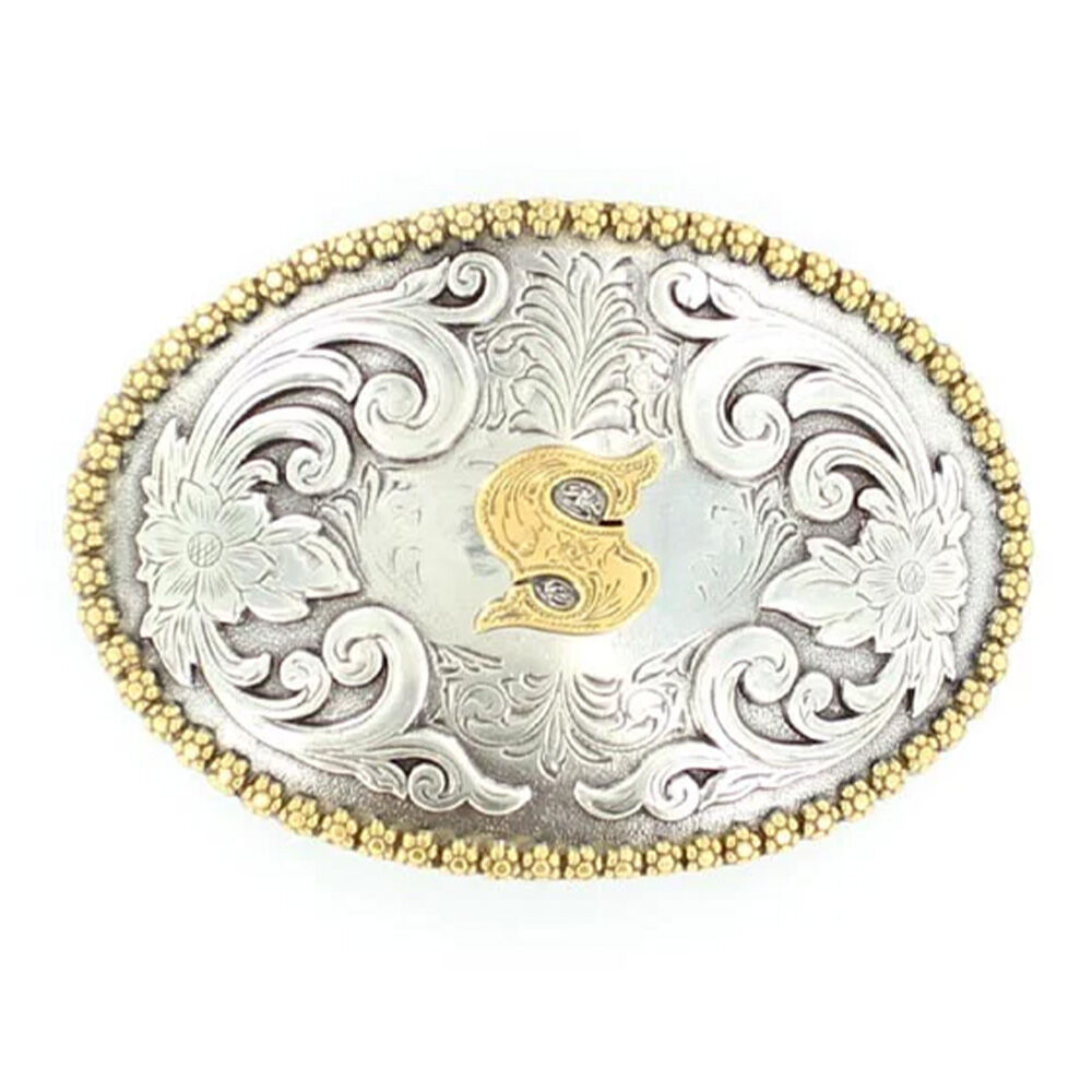 image of Men's Oval Initial Belt Buckle, S
