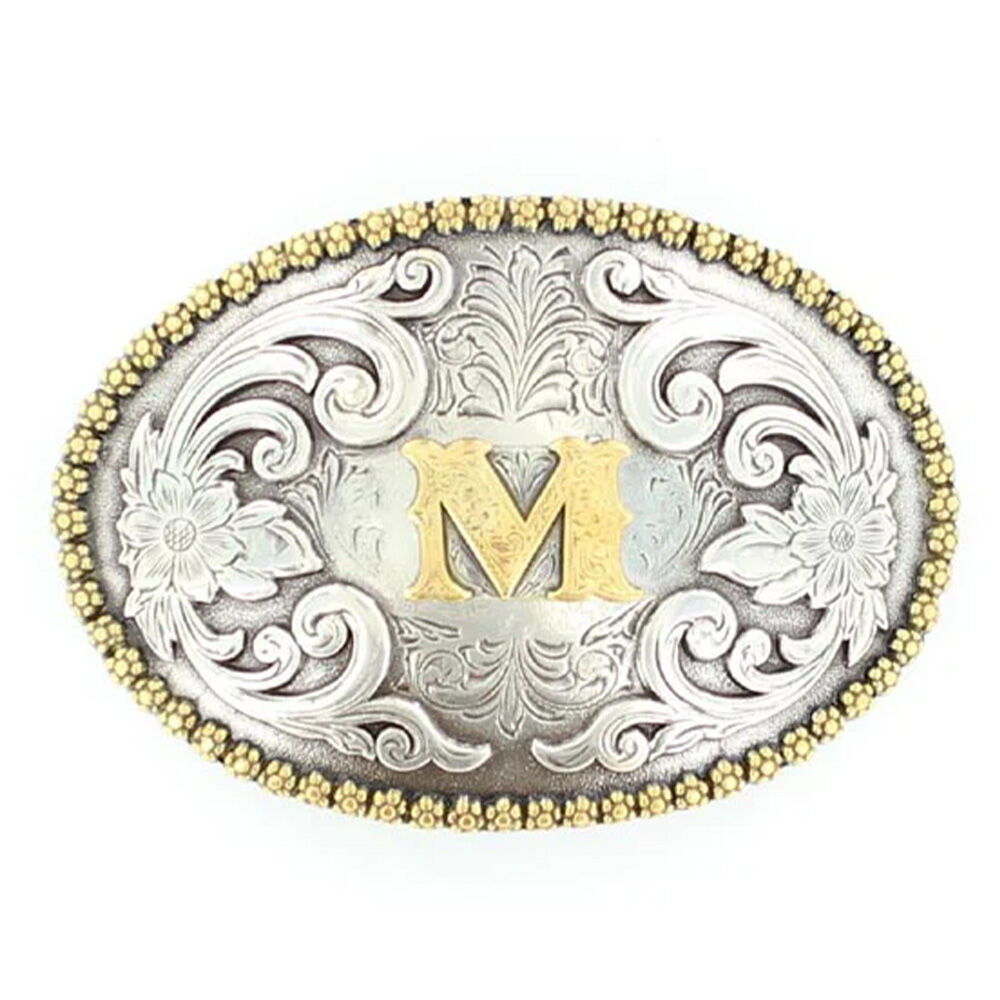image of Men's Oval Initial Belt Buckle, M