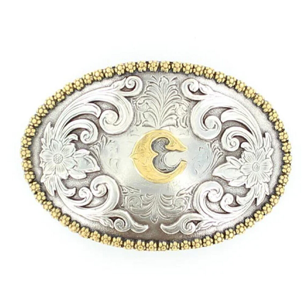 image of Men's Oval Initial Belt Buckle, C