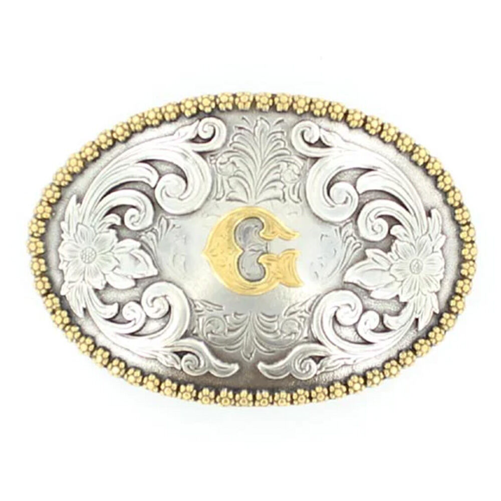 image of Men's Oval Initial Belt Buckle, G