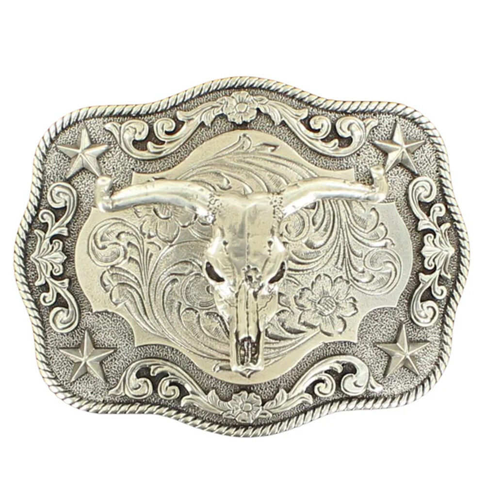 image of Men's Rectangle Antique Skull Belt Buckle