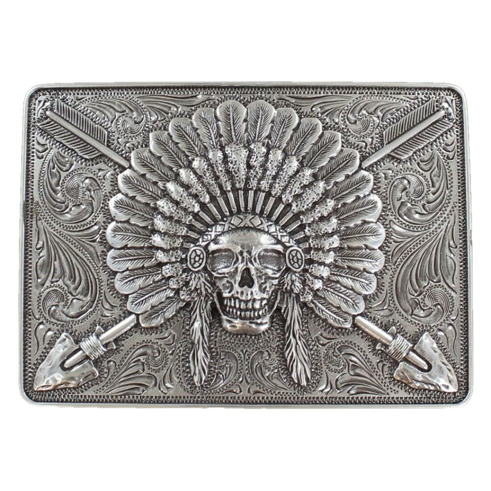 image of Women's Indian Chief Skul Belt Buckle