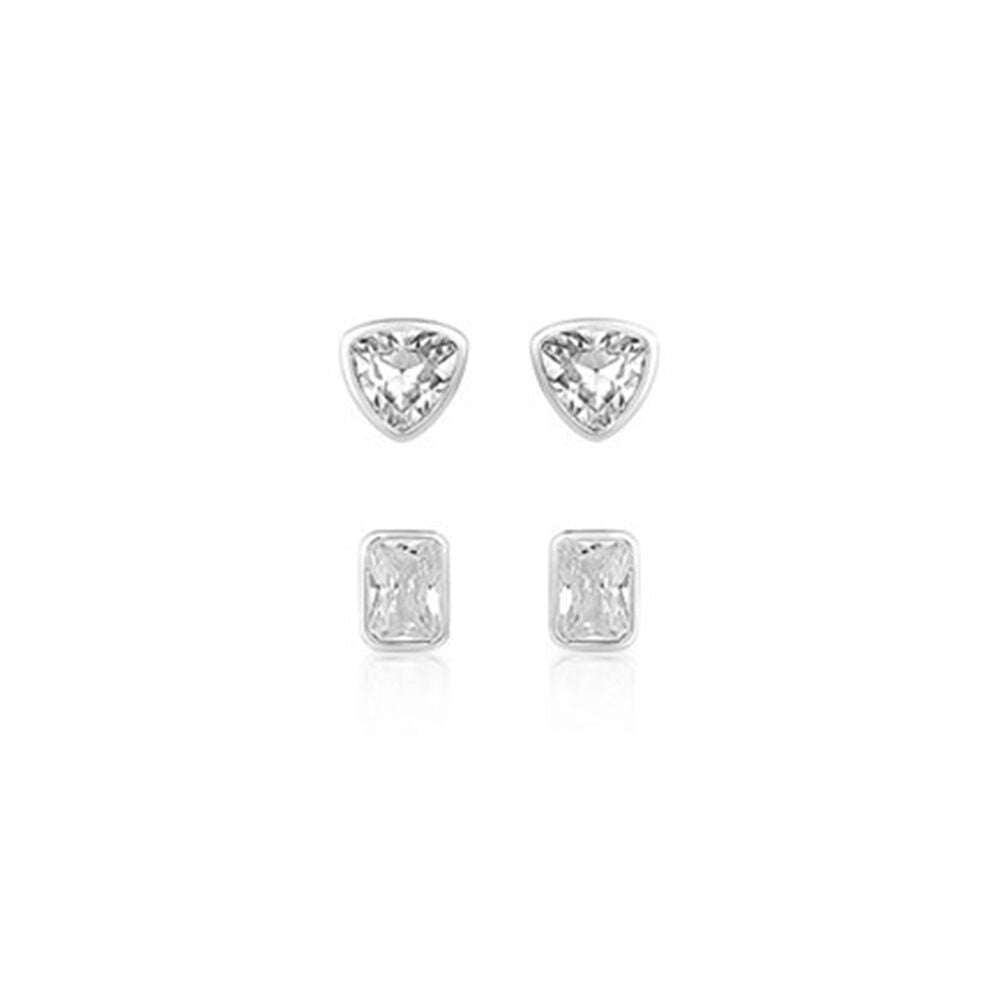 image of Women's Crystal Essentials Earrings, 2 pk
