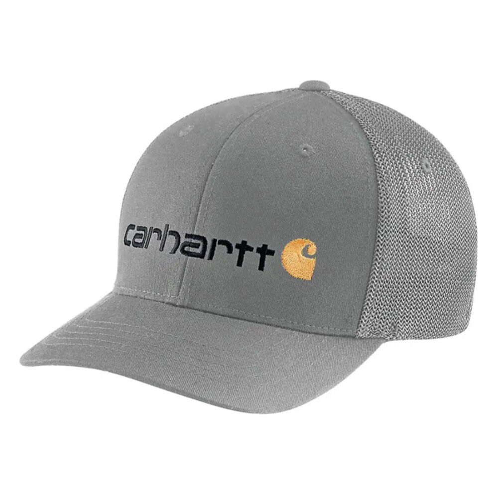 image of Men's Rugged Flex Fitted Canvas Mesh-Back Logo Graphic Cap