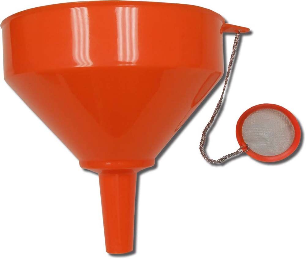 image of Plastic Cooking Oil Funnel with Resuable Stainless Steel Mesh Filter