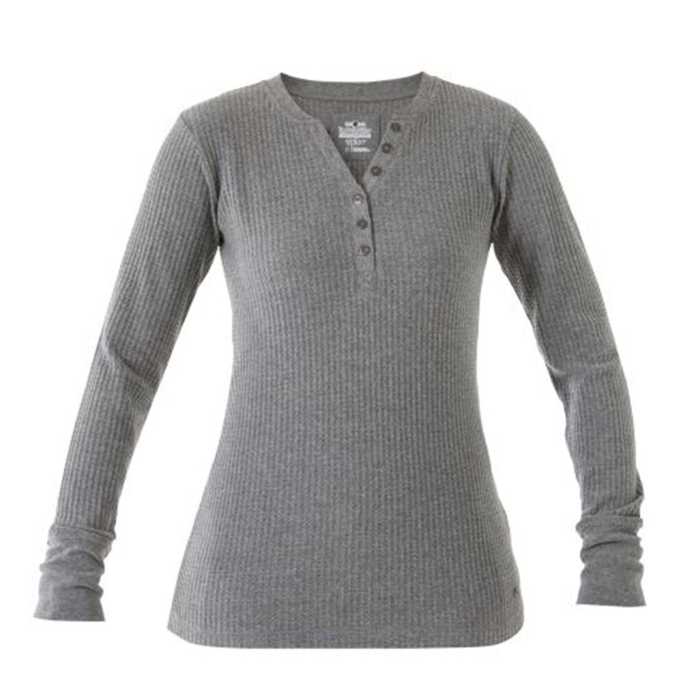 image of Women's Long Sleeve Tug-Free Henley Top