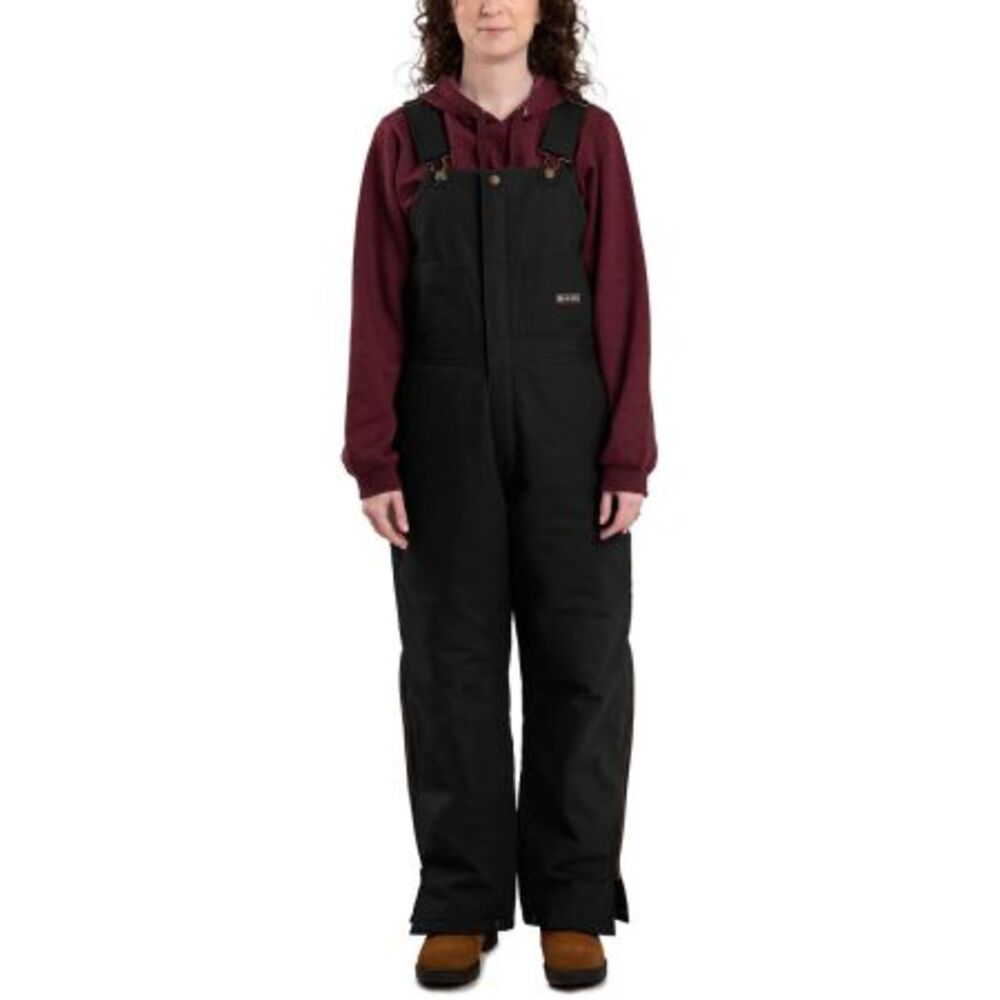 image of Women's Insulated Bib Overalls- Black
