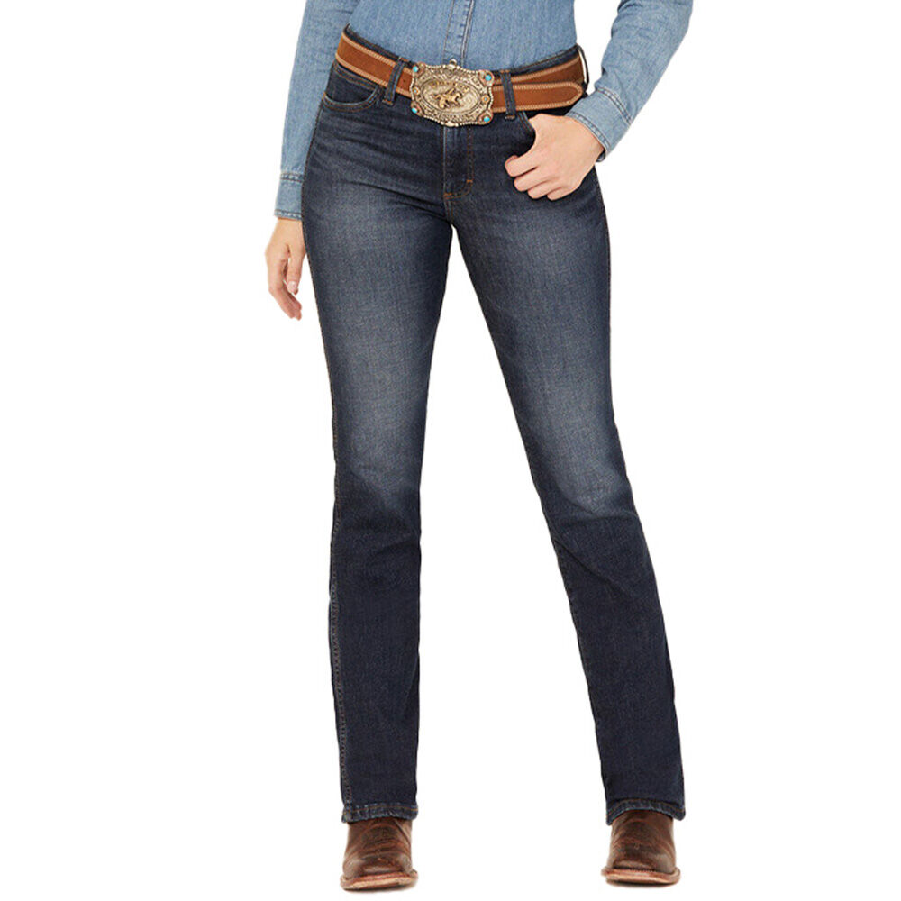 image of Women's Retro High Rise Slim Stretch Bootcut Jeans