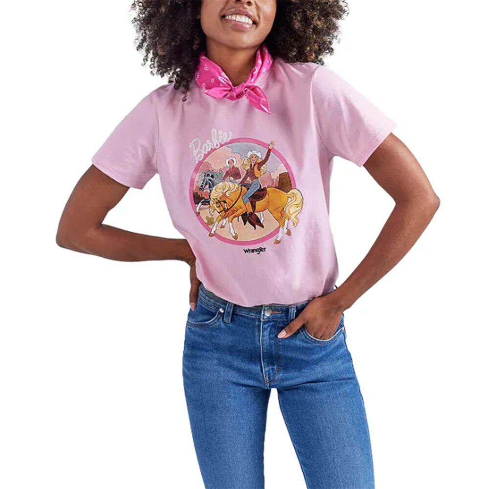 image of Women's Barbie Cowgirl Short Sleeve Graphic T-Shirt