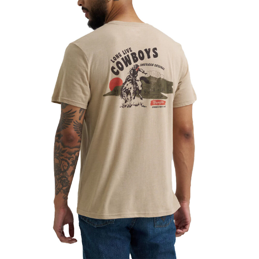 image of Men's Bucking Cowboy Back Short Sleeve Graphic T-Shirt