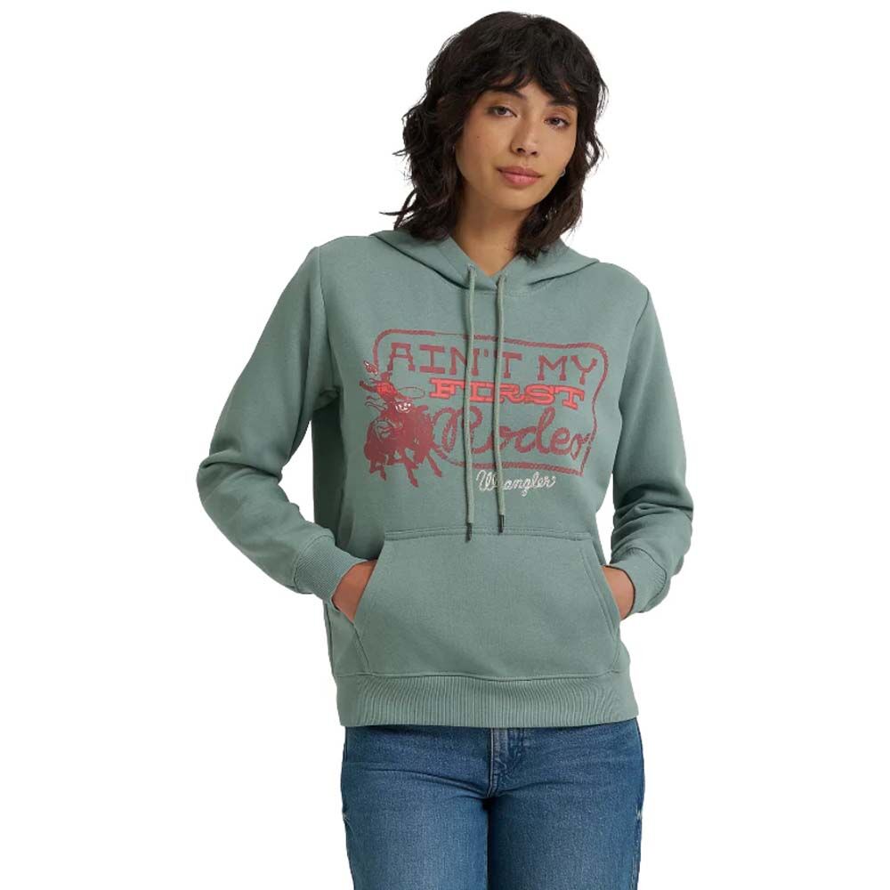 image of Women's Graphic Pullover Hoodie, Chinois Green