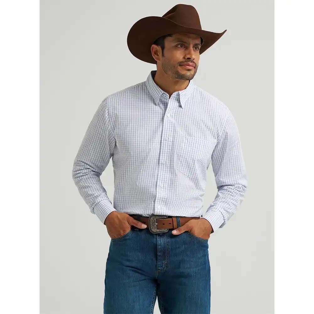 image of Men's Cody Johnson Button Down Long Sleeve Shirt, White