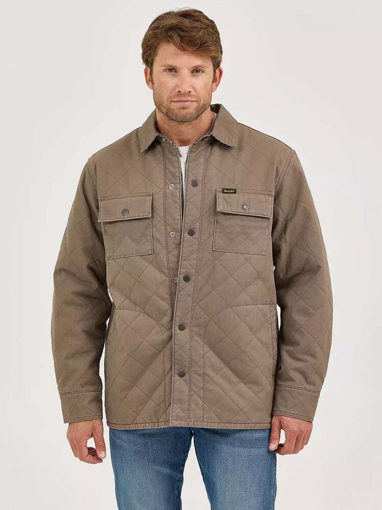 image of Men's Reversible Quilted Jacket, Chocolate Chip