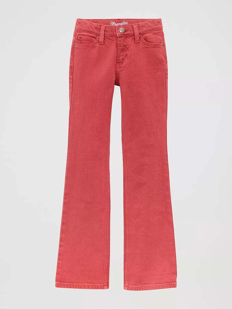 image of Girl's Retro Vibrant Boot Cut Jean, Chili