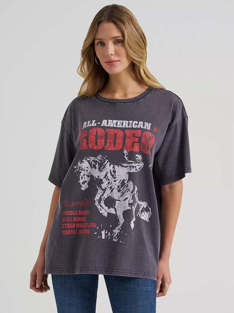 image of Women's All American Rodeo Oversized Short Sleeve Tee, Phantom