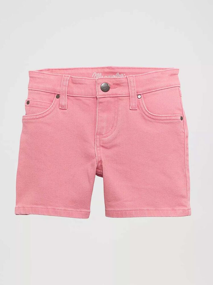 image of Girl's Colorwash Denim Shorts, Aubrie