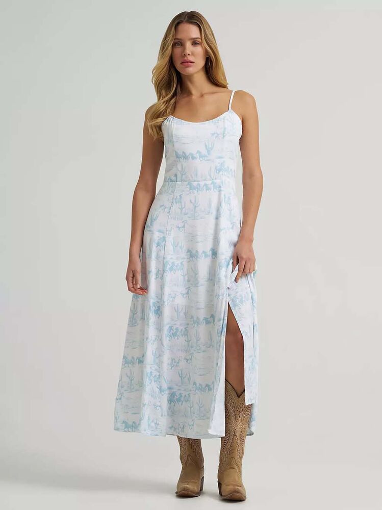 image of Women's Western Tank Maxi Dress, Country Toile