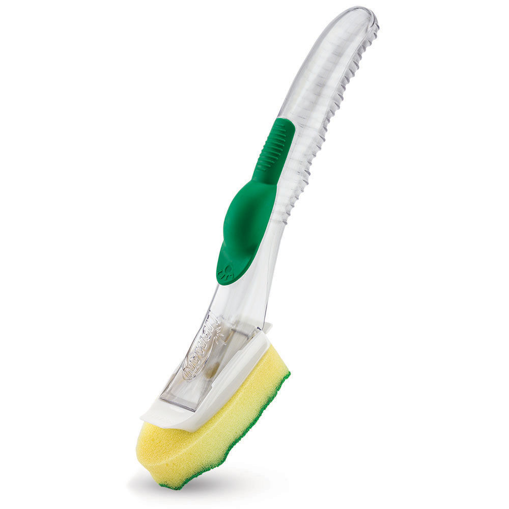 image of Scouring Sponge Soap Dispensing Dish Wand