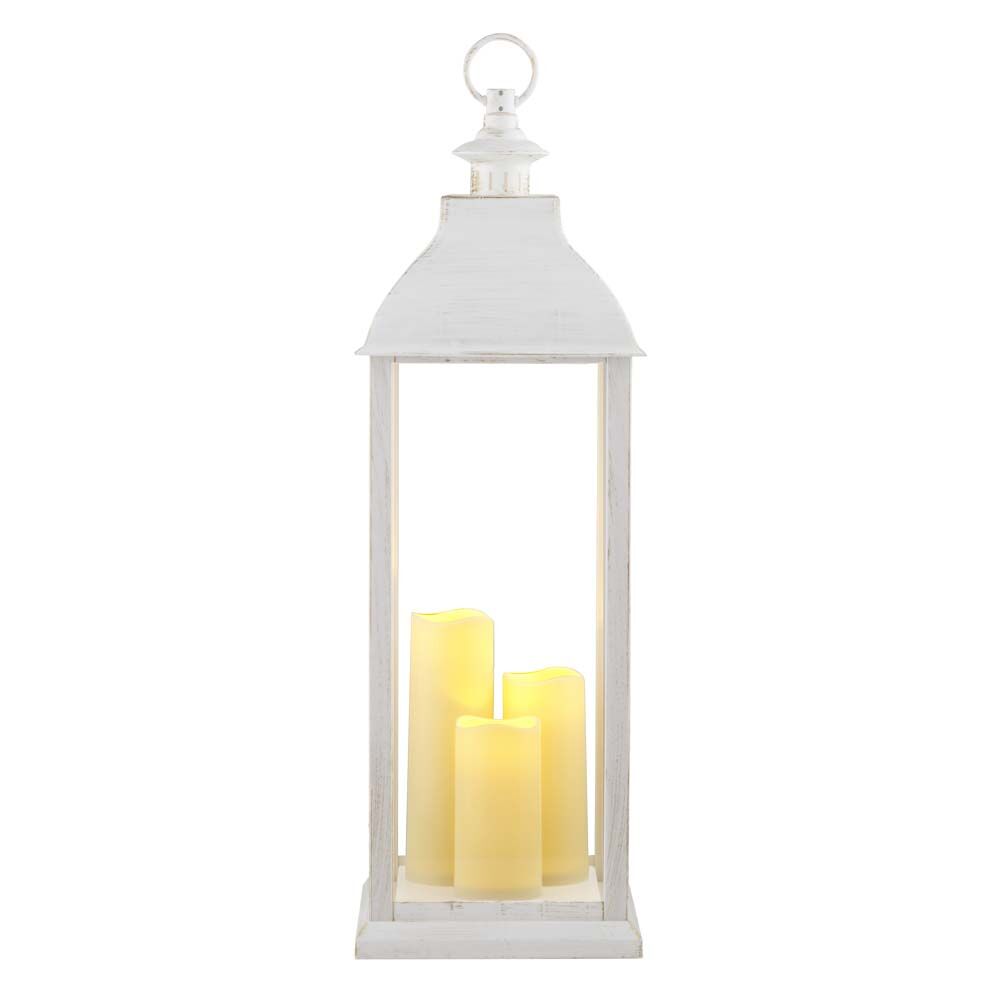 image of Candlelit Lantern, White