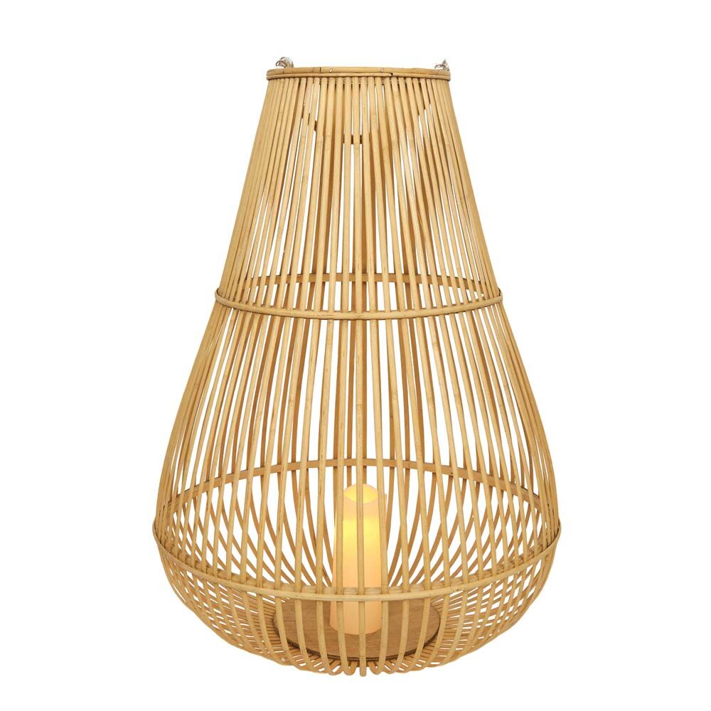 image of Bamboo Lantern with LED Candle