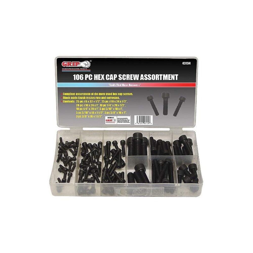 image of 106-Piece Hex Cap Screw Kit