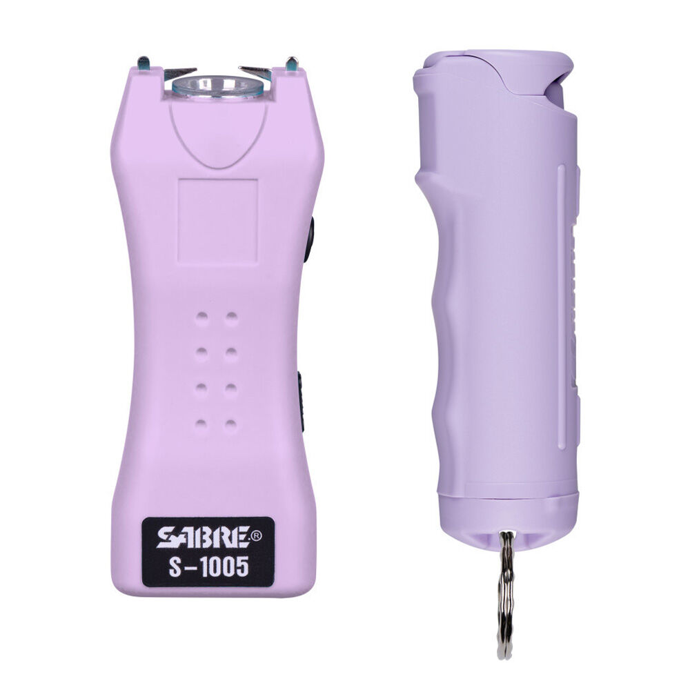 image of 2-in-1 Pepper Spray and Stun Gun with Flashlight, Purple