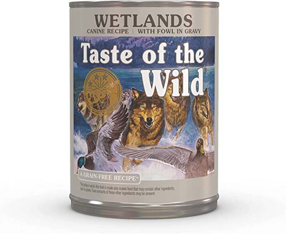 image of Taste of the Wild Wet Dog Food- Wetlands, Grain Free, Fowl in Gravy, 13.2 oz