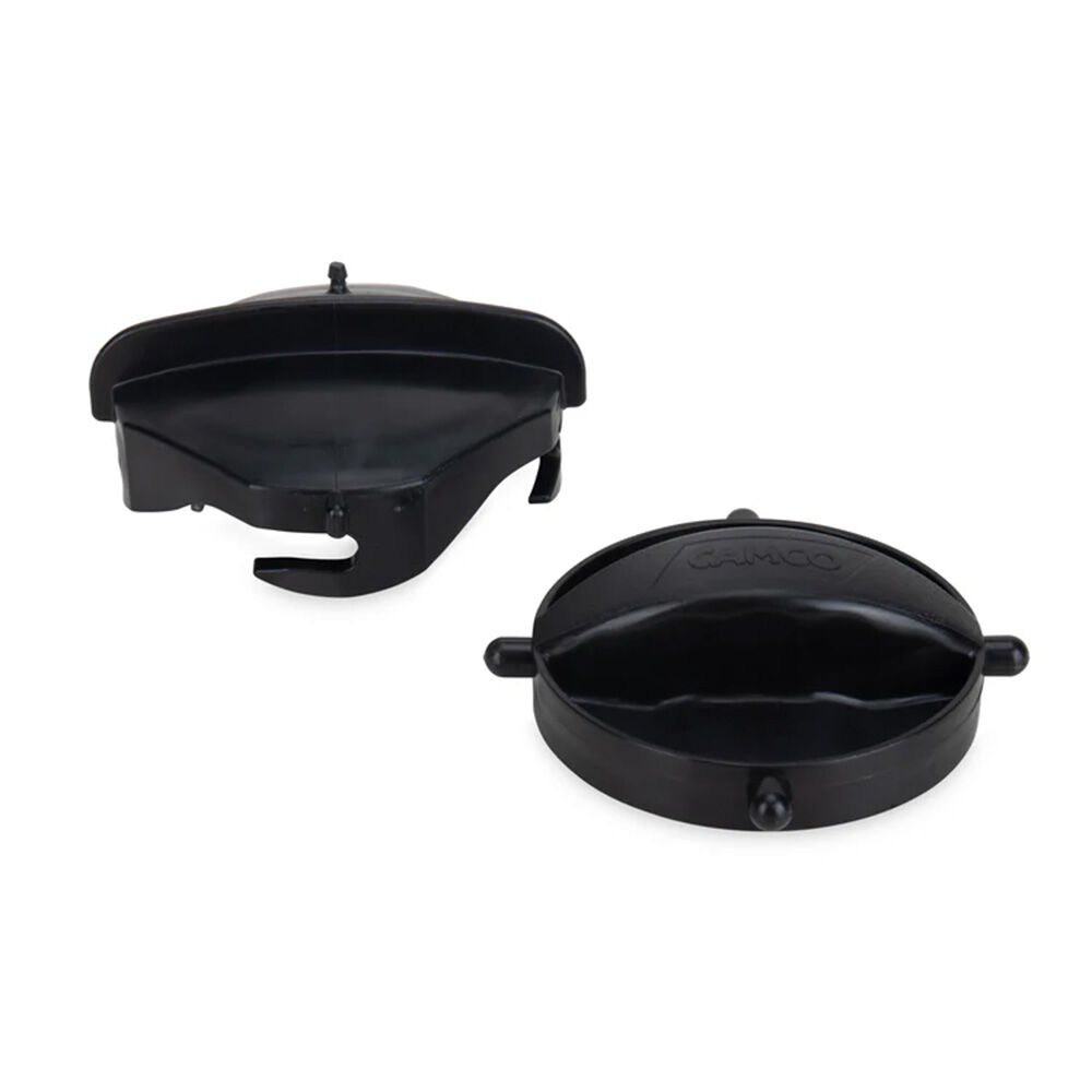 image of Black Plastic Sewer Hose Storage Caps, 2 pk